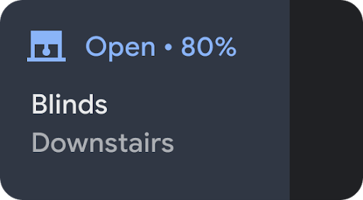 Range slider widget for device controls