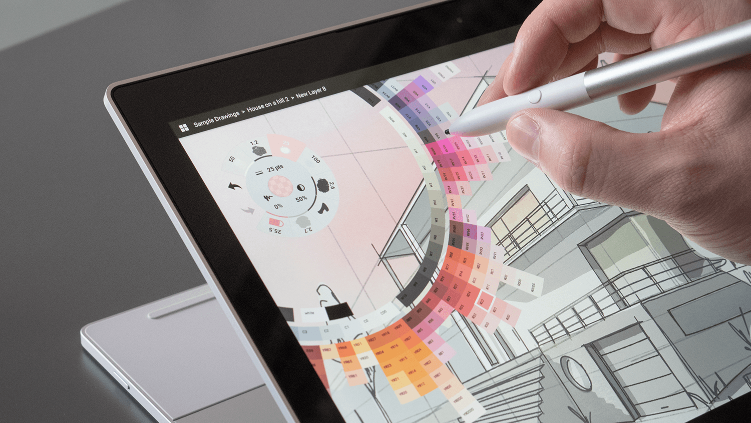 Screen interaction with stylus pen
