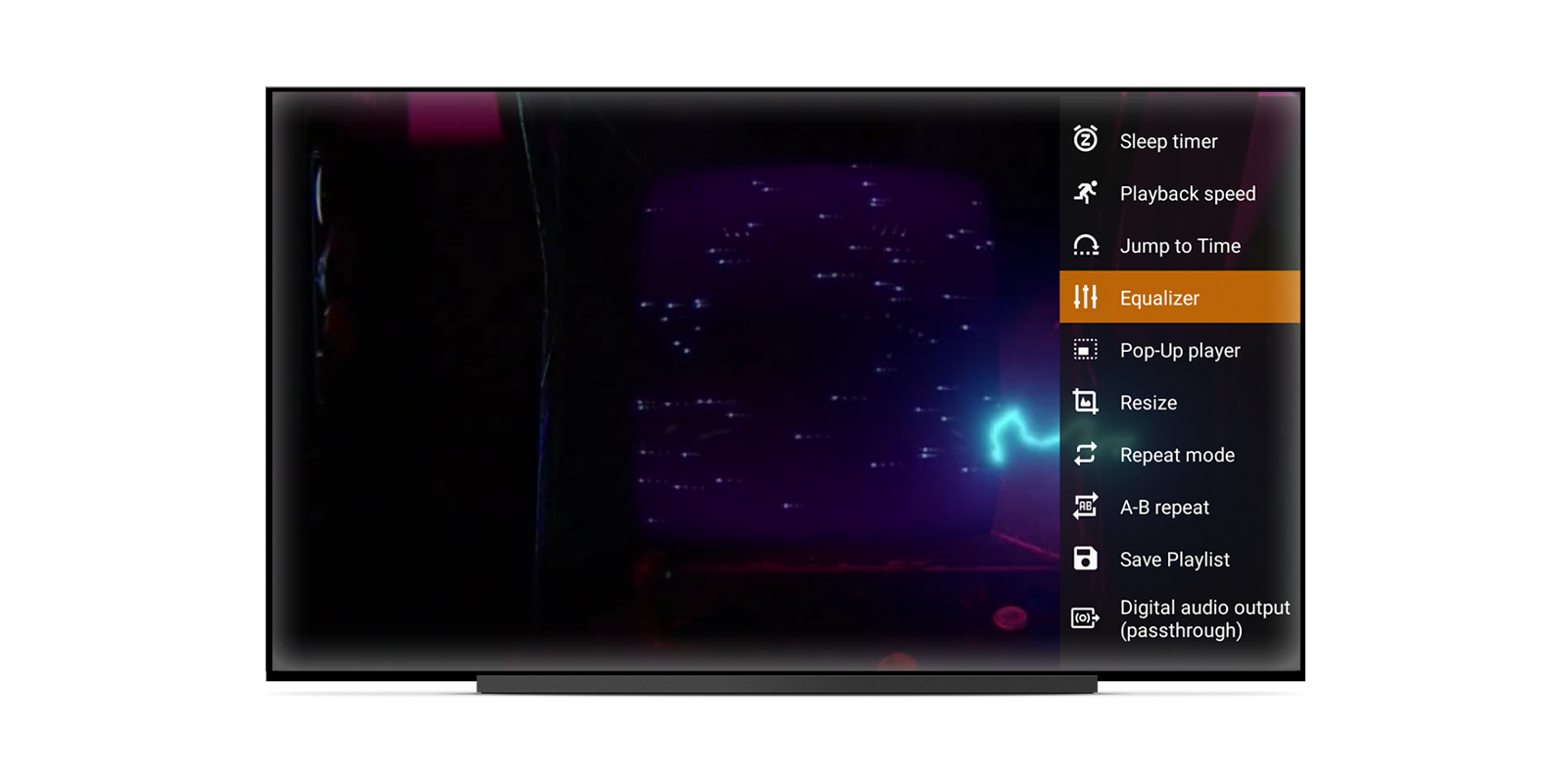 VLC は、大画面の Android TV で Leanback の視聴体験を提供できるように最適化されています