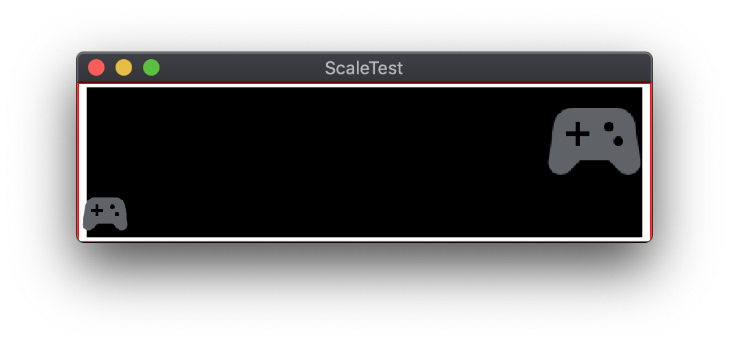 Zwei GUI-Knoten mit unterschiedlichen Einstellungen für den Anpassungsmodus