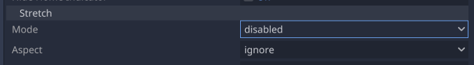 Godot stretch project settings