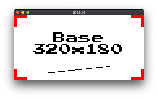 Modo estirado viewport con una resolución de 512 x 256