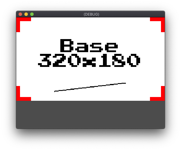 Modo estirado viewport, aspecto del estiramiento de tipo keep_width, con resolución de pantalla de 512 x 384