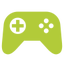 Badge de manette de jeu vert