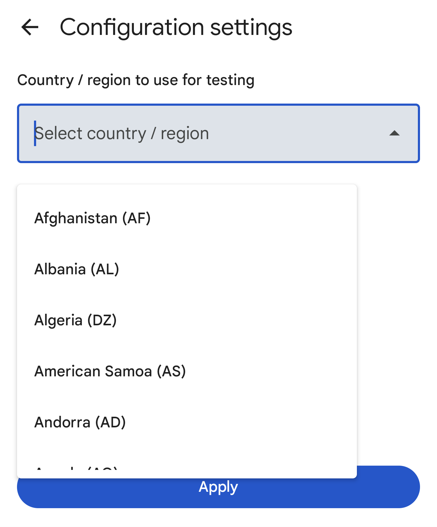 den Kauf in verschiedenen Regionen testen