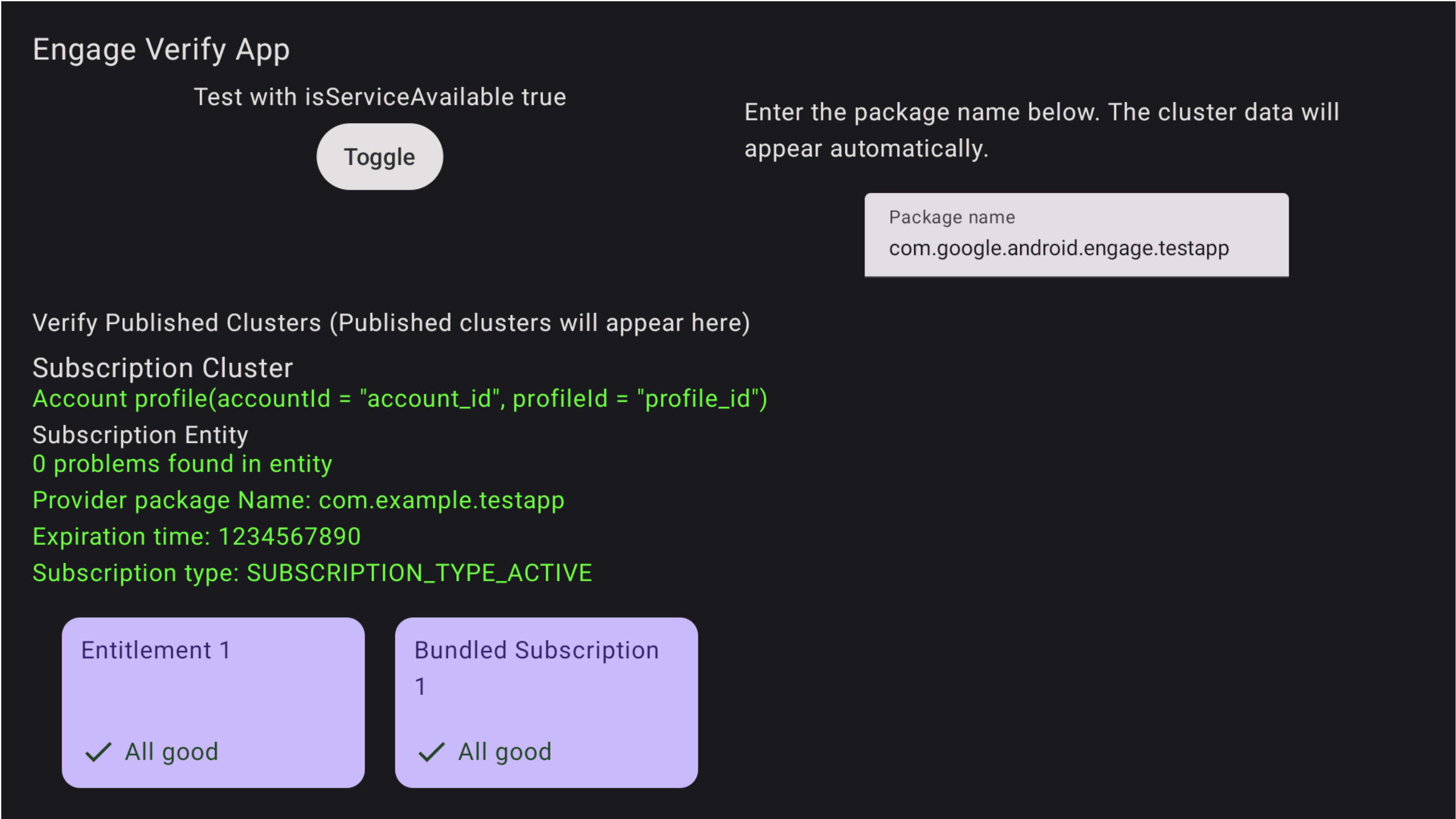Zrzut ekranu aplikacji weryfikacyjnej