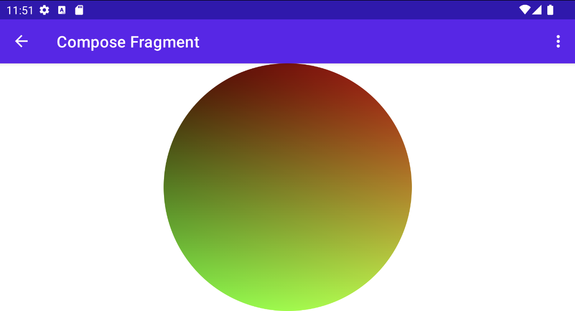 Cercle en dégradé AGSL Compose