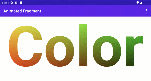 Red and Green rotating animated gradient text