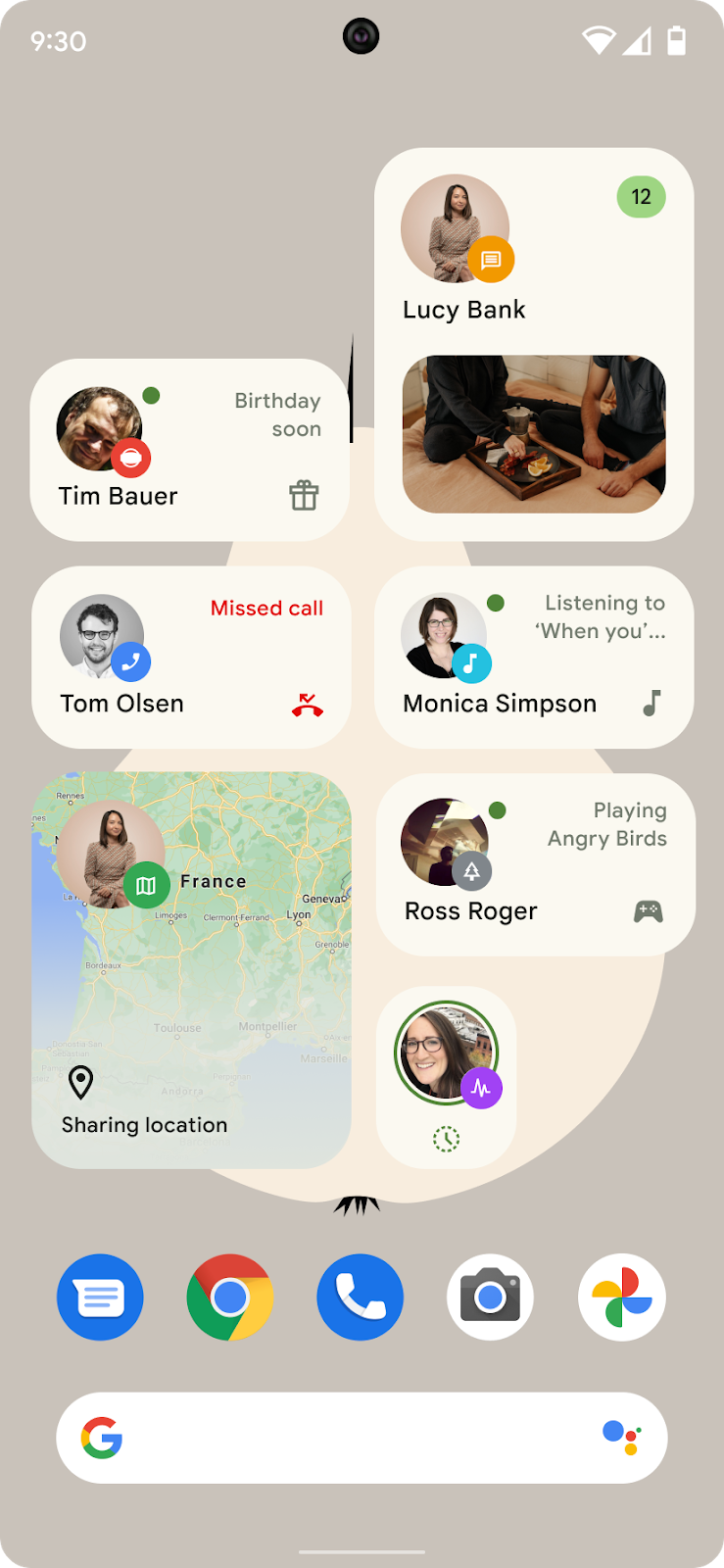 Se muestran conversaciones en los widgets de conversaciones
