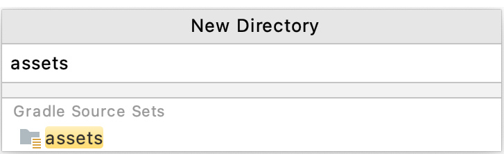 Screen showing directory-naming dialog