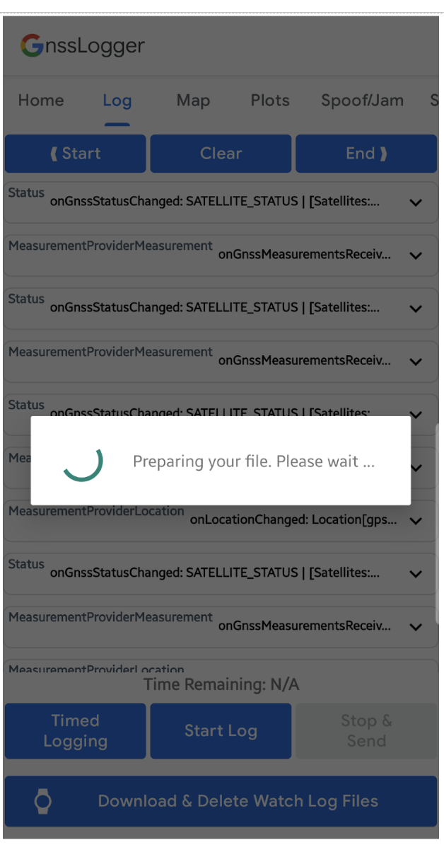 Messaggio di preparazione del file