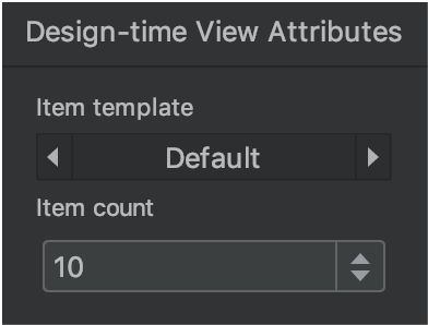 Design-time View Attributes 창