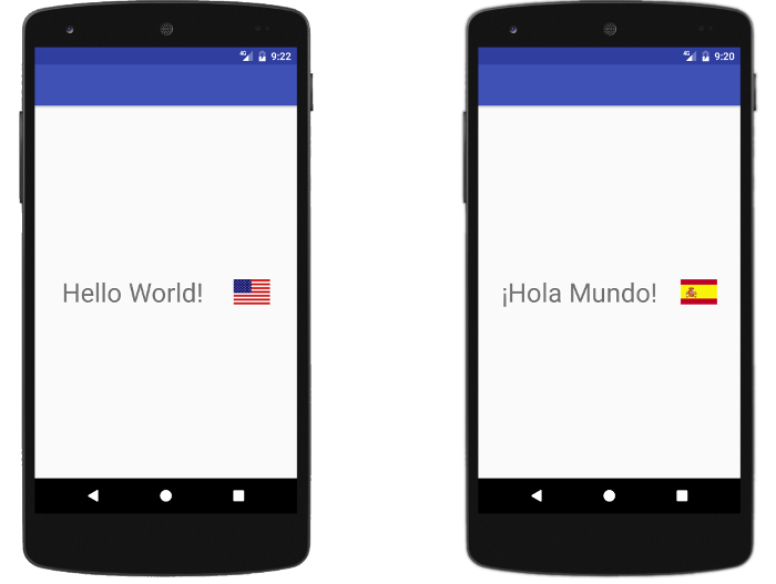 O app mostra um
texto e um ícone diferentes, dependendo da localidade atual