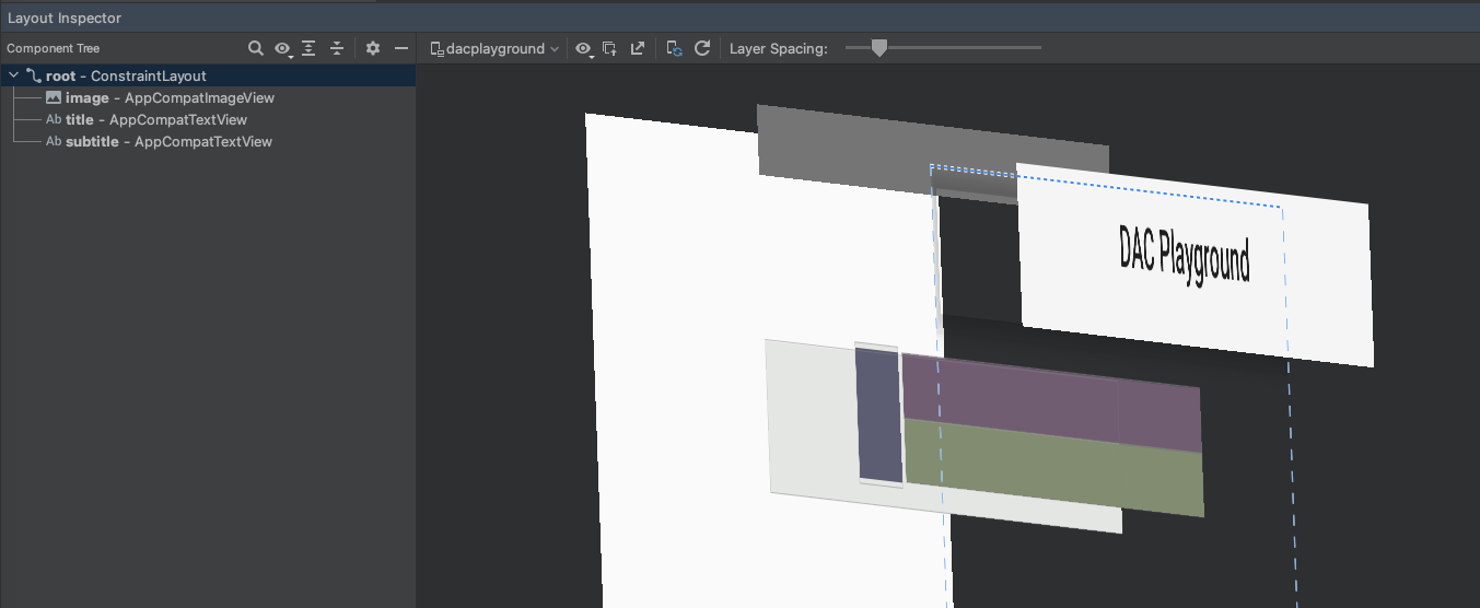 Gambar yang menampilkan Layout Inspector 3D