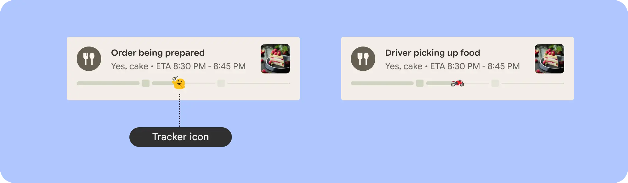 pelacak kustom pada status progres