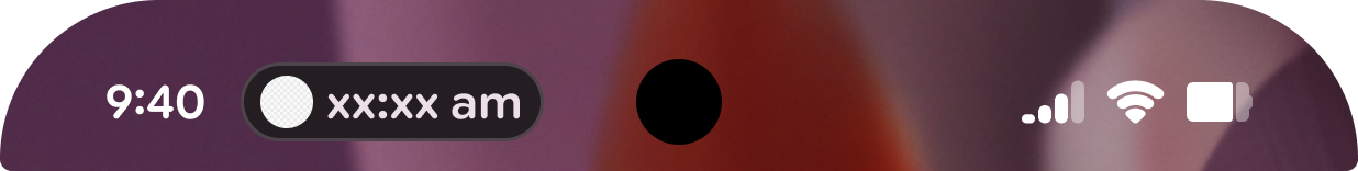 status chip with time