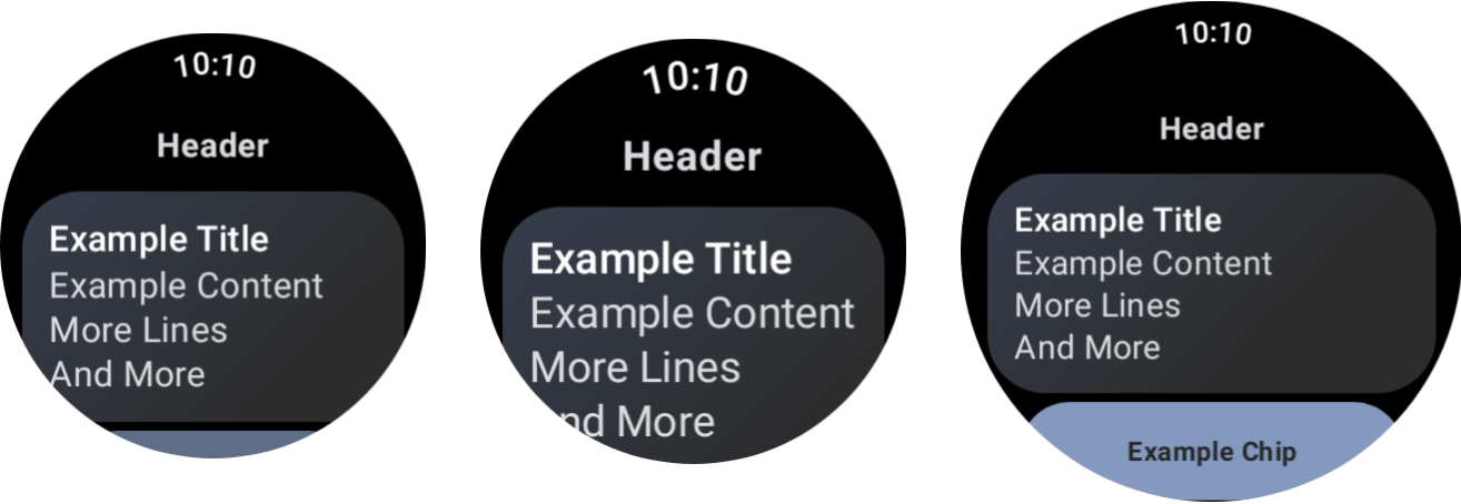 The effect of different device size and font-scaling