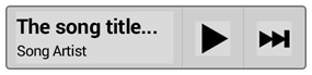 An example music player widget