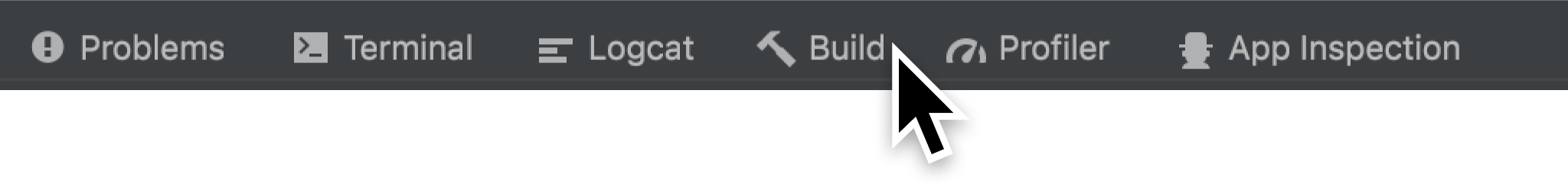 Build tab at bottom of the Android Studio
