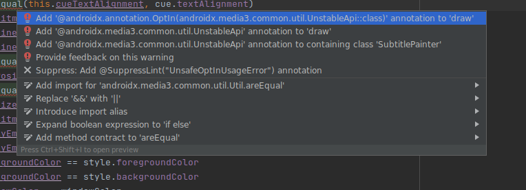 Screenshot: How to add the Optin annotation