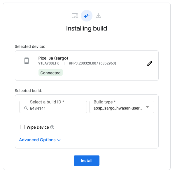 Konfirmasikan opsi flash lalu flash perangkat