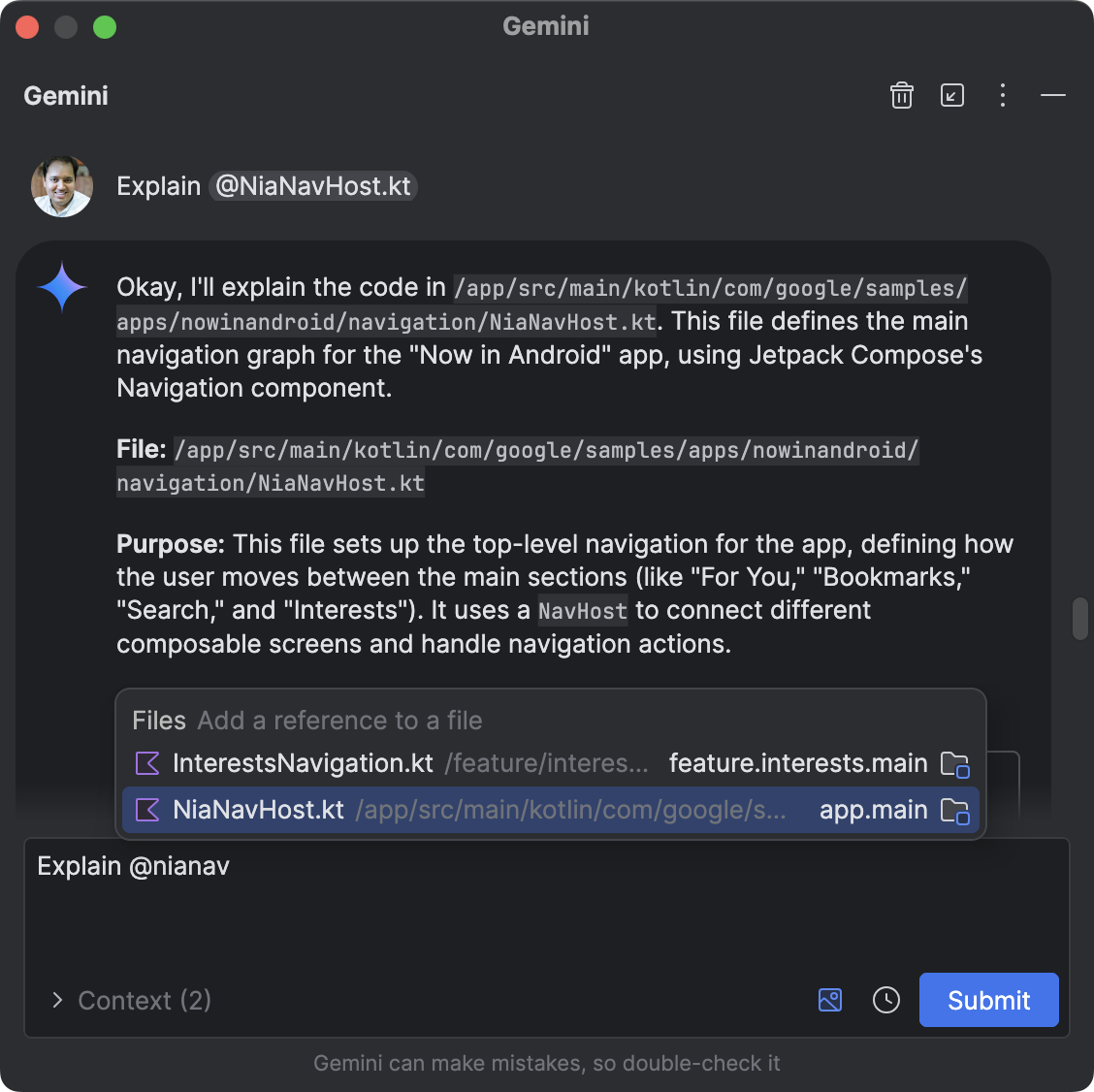 Gemini 中的 @文件上下文