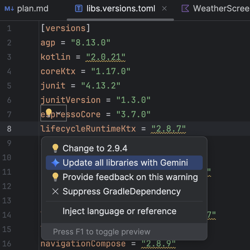 Update libraries from the version catalog.