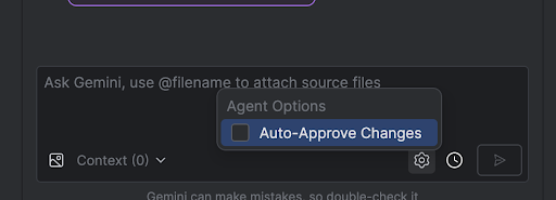 Approva automaticamente le modifiche suggerite dall&#39;agente.