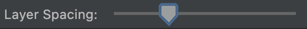 Layout Inspector: layer spacing view