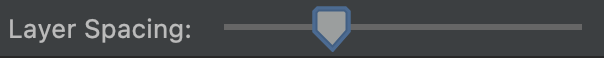 Layout inspector: layer spacing view
