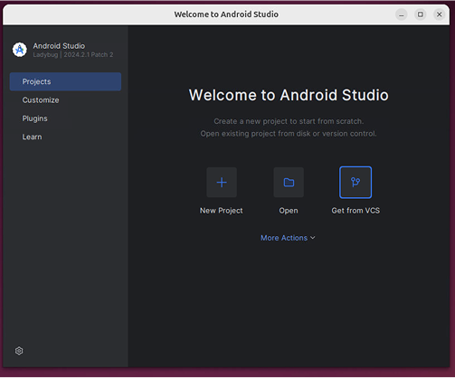 Welcome to Android Studio UI