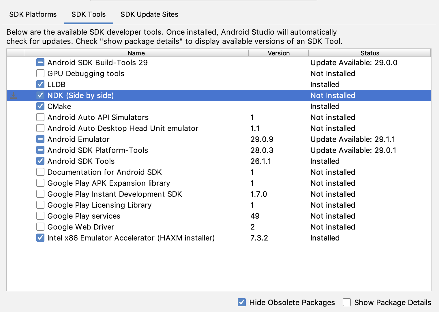 Image de SDK Manager