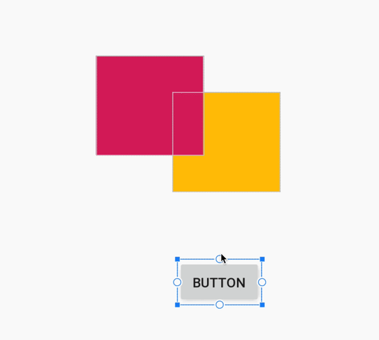 An animation showing how to create a constraint for an overlapping
            component in Android Studio 3.5.