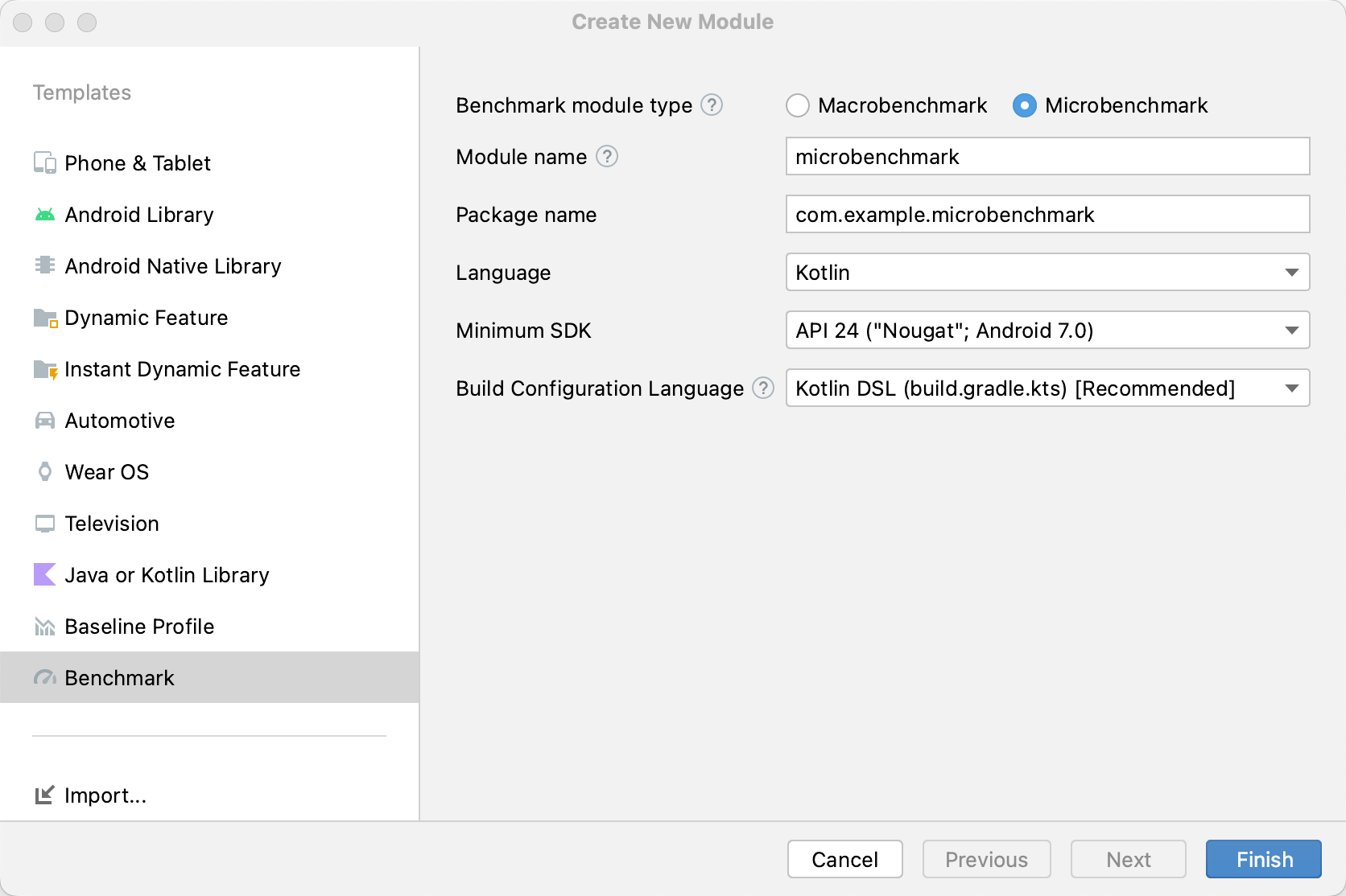 Configure new library module