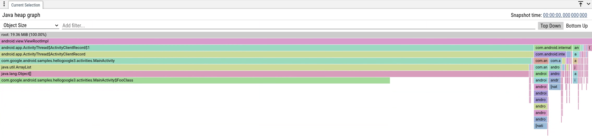 Heap dump example