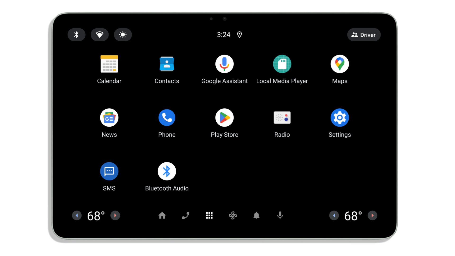 在 Pixel Tablet 上运行的 Android Automotive OS
