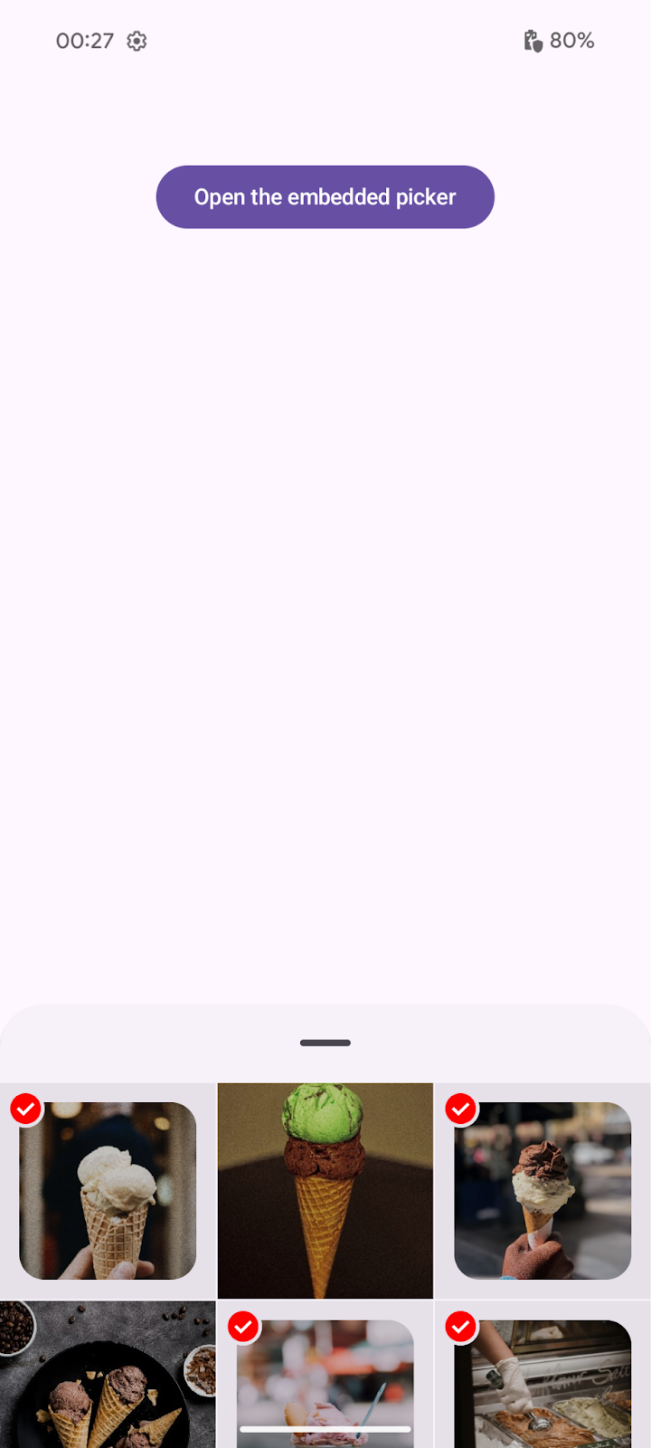اسکرین شات انتخابگر عکس با رنگ برجسته (اوج)
